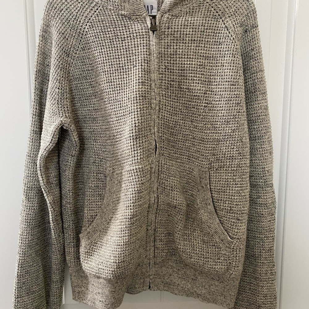 GAP Kids Gray Knit Sweater with Hood